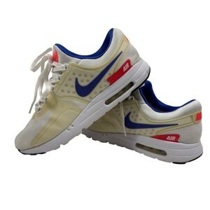 Nike Air Max Zero Men's Sneakers White Blue Red Size 10